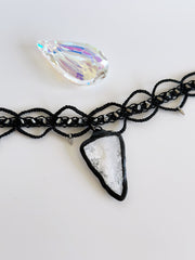 Crystal Arrow Macrame Choker