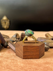 Titanium Quartz Brass Ring