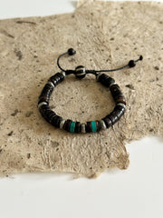 Natural Shell and Malachite Bracelet