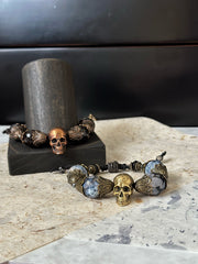 Antique Copper Skull Bracelet