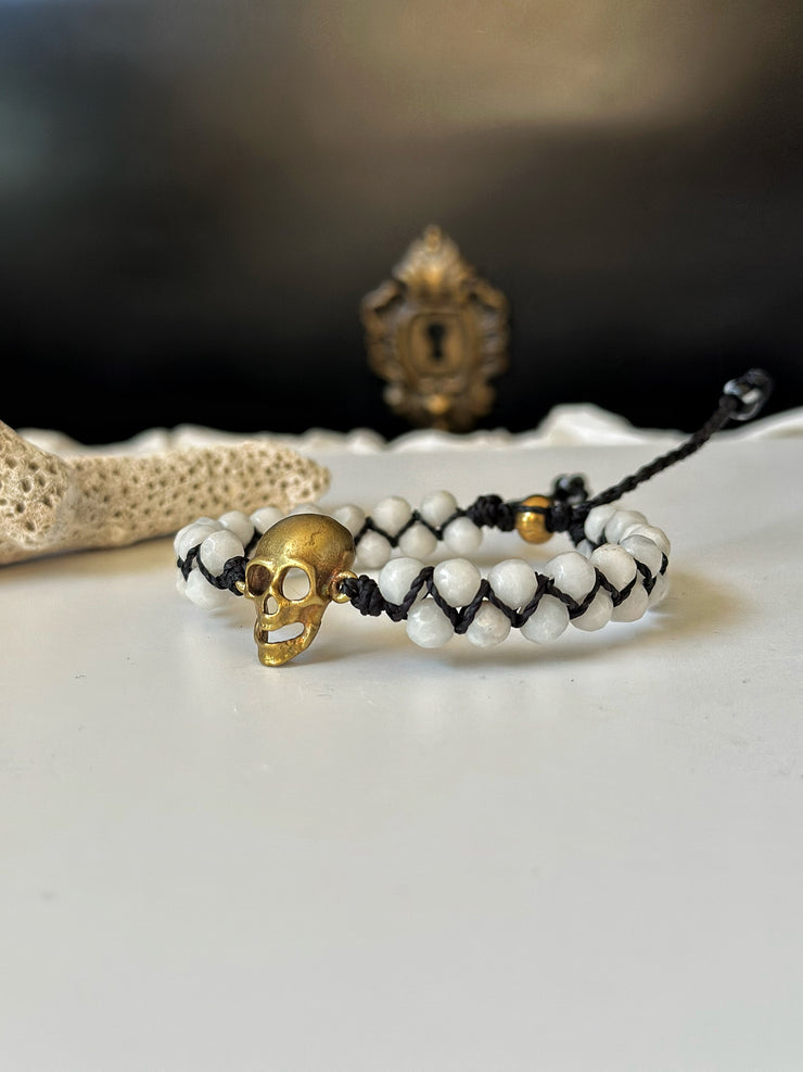 Skull Double Beaded Bracelet