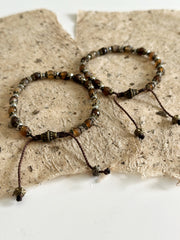 Agate and Hematite Bracelet