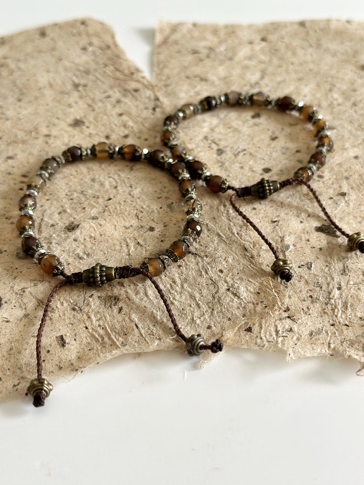 Agate and Hematite Bracelet