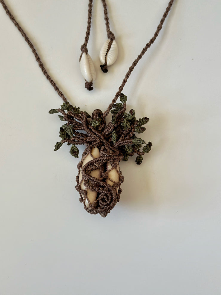 bonsai tree necklace Bonsai Tree of Life Macrame Necklace – Maga Luna