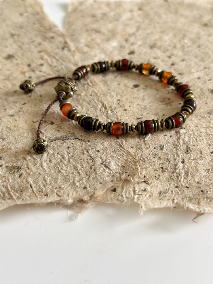 Agate and Hematite Bracelet