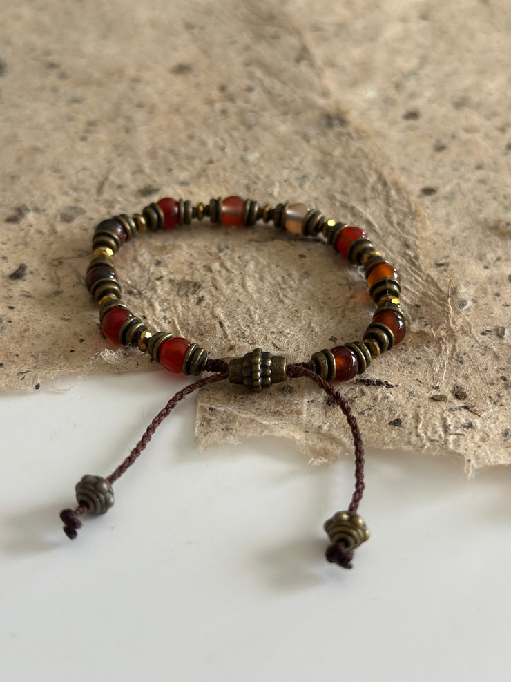 Agate and Hematite Bracelet