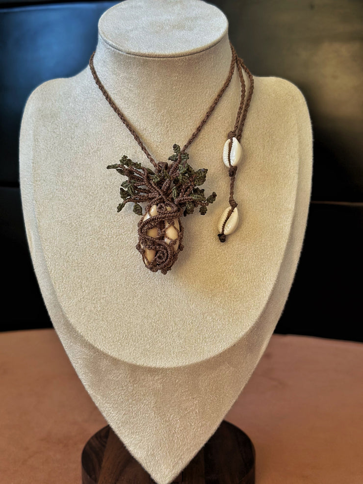 Bonsai Tree of Life Macrame Necklace