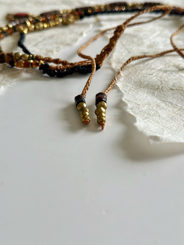 Dark Boho Ethnic Layered Necklace