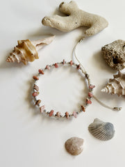 Pink Lace Agate Anklet