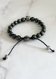 Hematite Skull Bracelet