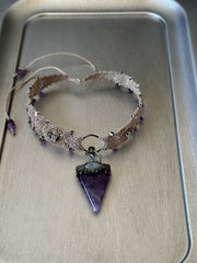 Amethyst Labradorite Moon Choker