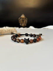 Agate Wolf Bracelet