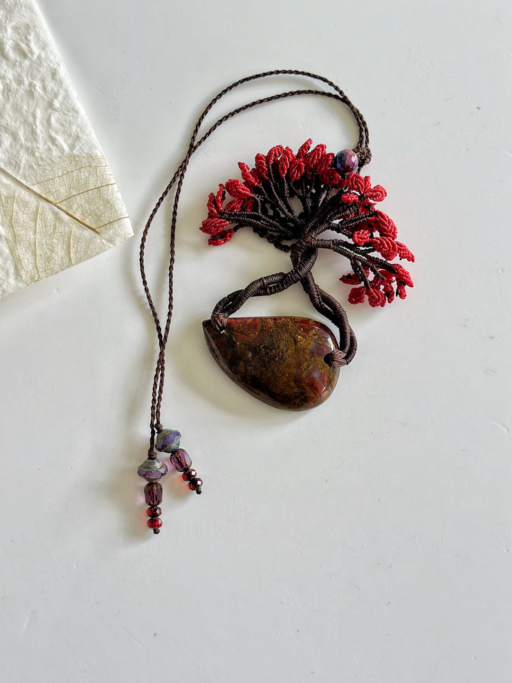 Flamboyan with Golden Red Pietersite