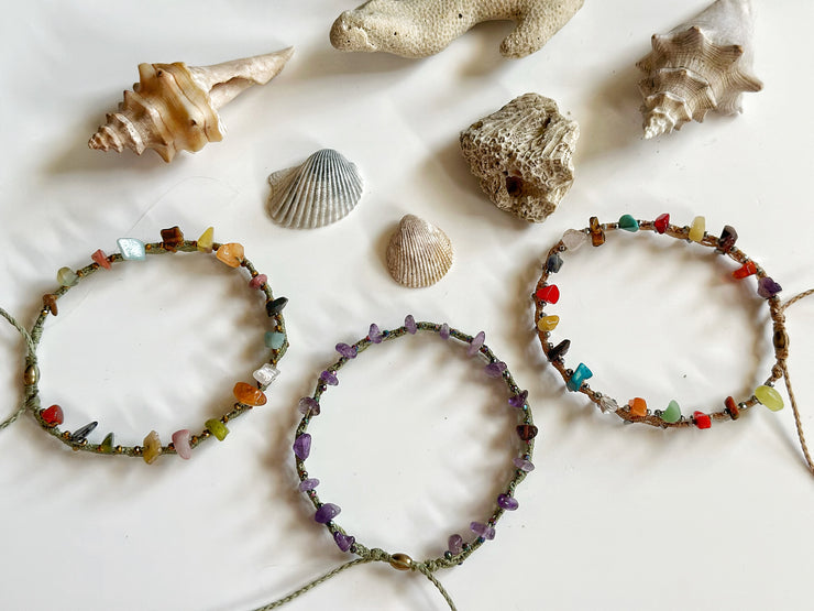 Multi Gemstone Anklet