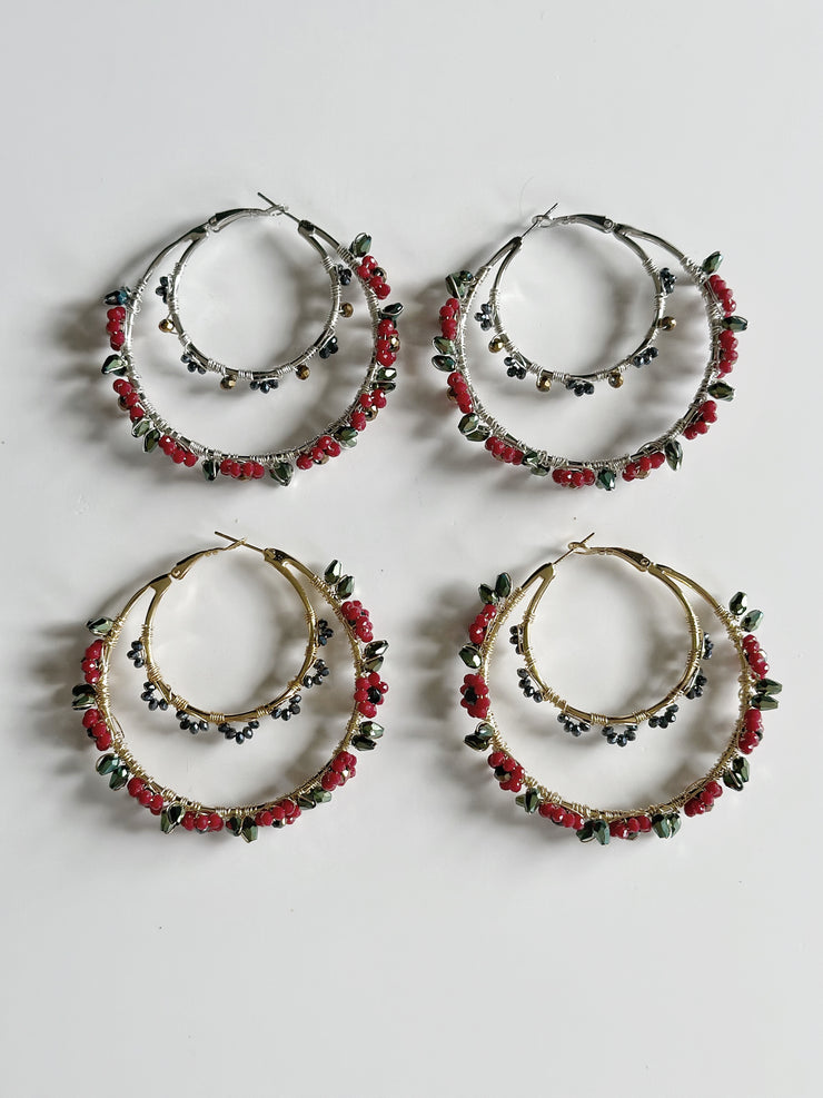 Hand Wrapped Double Layer Hoops