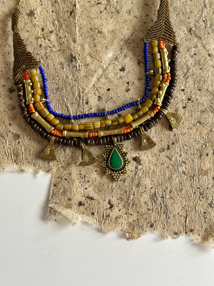 Ethnic Multi Layer Macrame Necklace