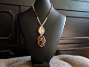 Tigers Eye Macrame Necklace