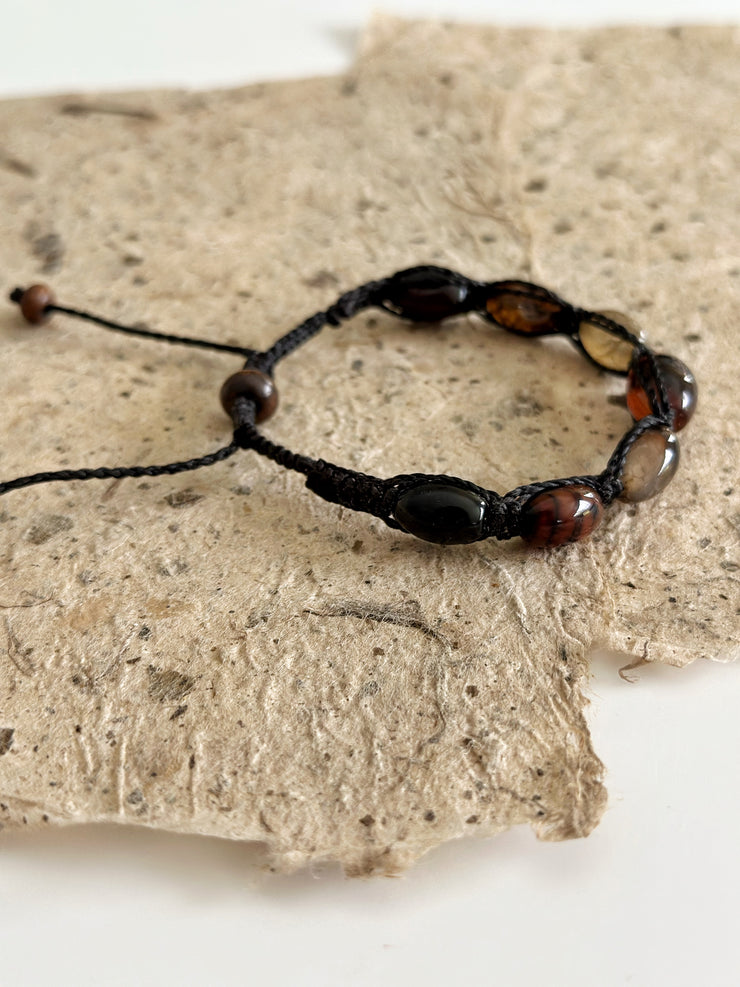 Agate Macrame Bracelet