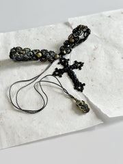 Medieval Gothic Macrame Cross Set