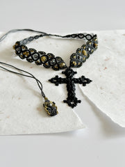 Medieval Gothic Macrame Cross Set