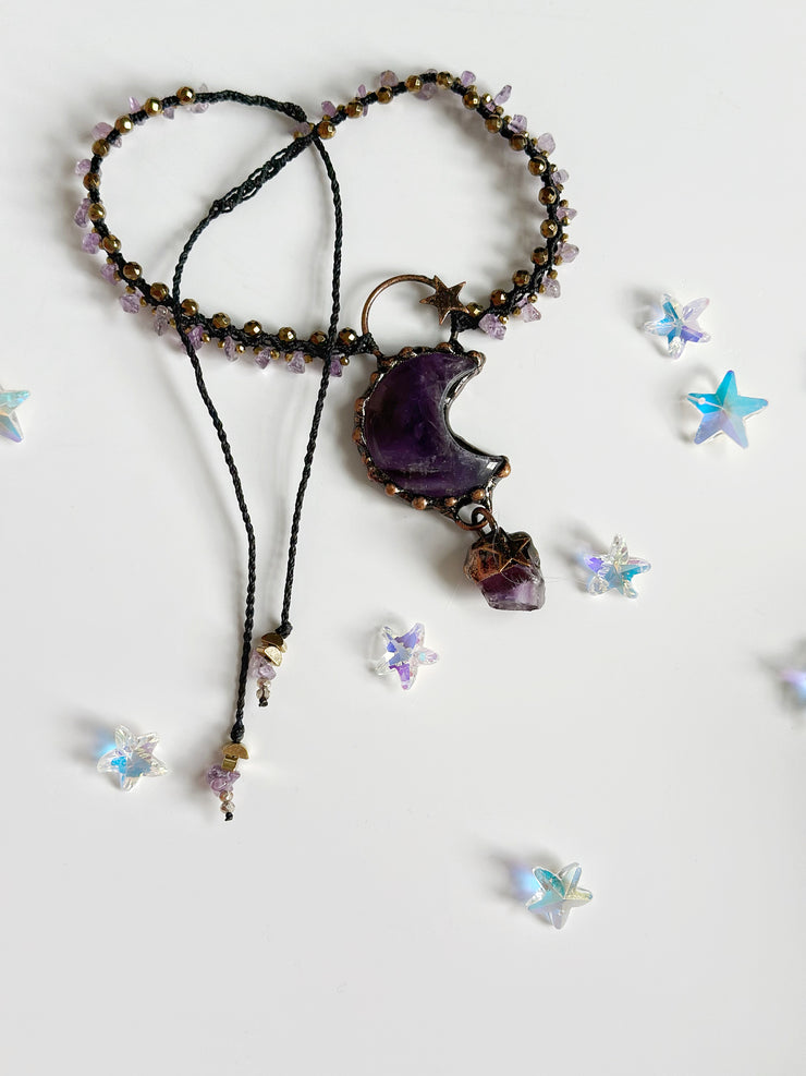 Amethyst Moon Necklace