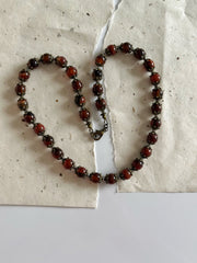 Red Agate and Bronze Necklace