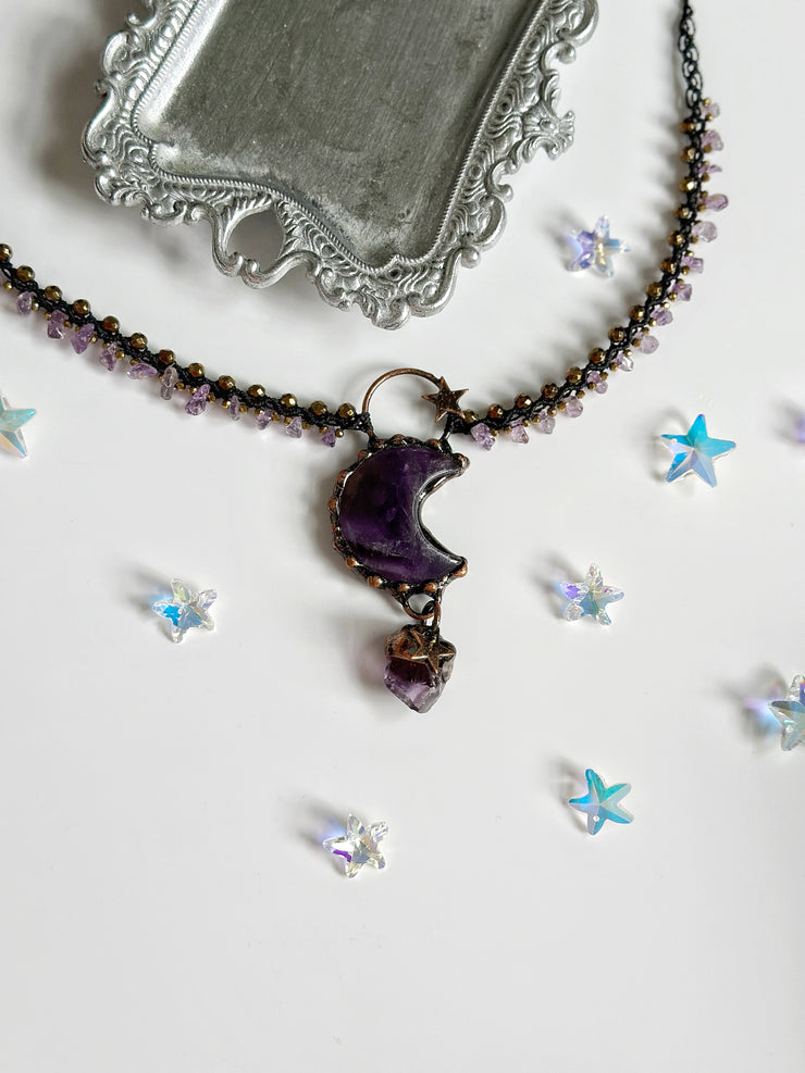 Amethyst Moon Necklace