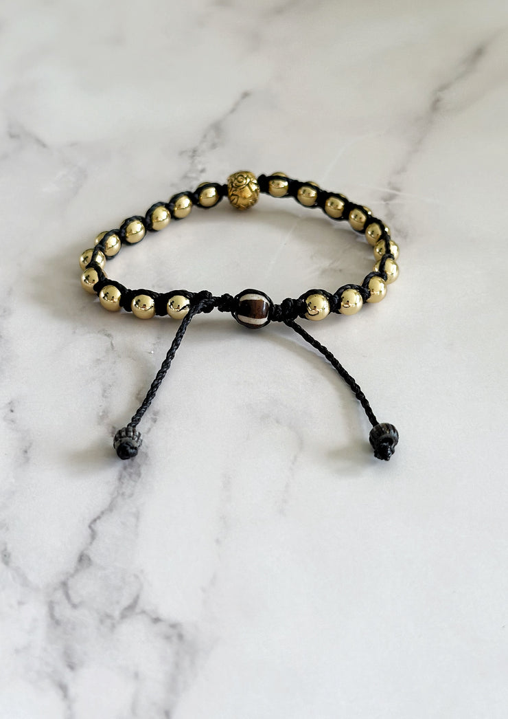 Hematite Skull Bracelet