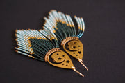 Beaded Luna Fringe Earrings