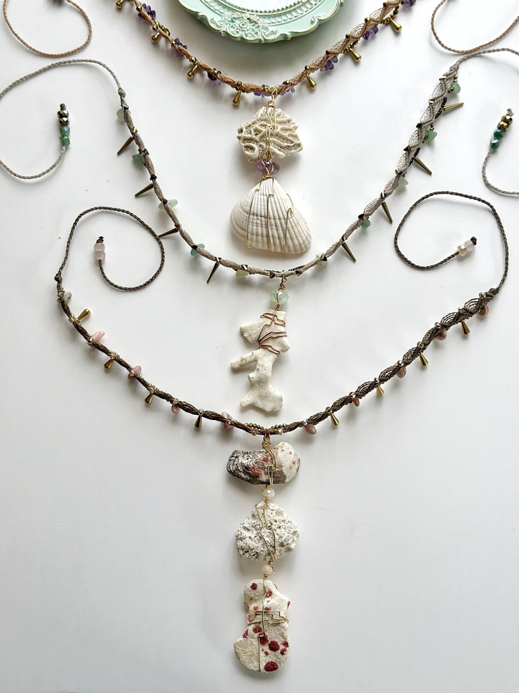 Natural Coral and Green Aventurine Choker