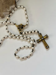 Hand Knotted Fresh Water Pearl Rosary Set