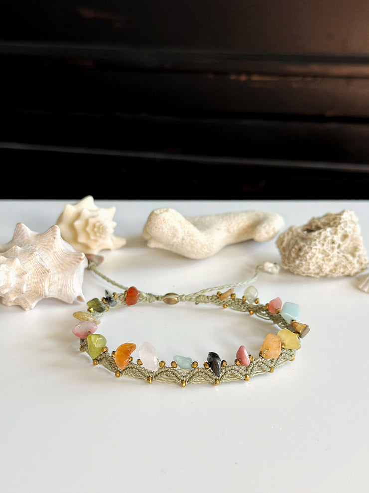 Multi Gemstone Anklet