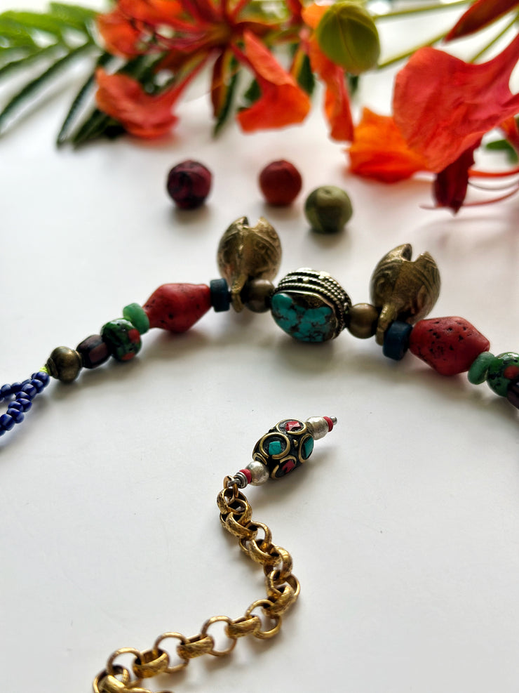 Ethnic Bell Turquoise Necklace