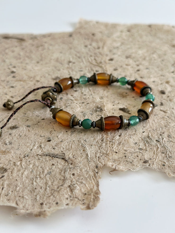 Agate and Hematite Bracelet