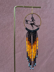 Spooky Season Beaded Fringe Earrings