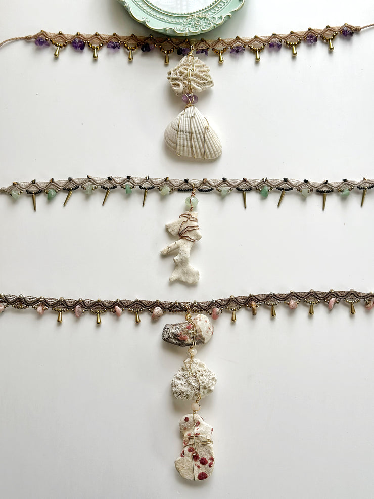 Natural Coral and Green Aventurine Choker