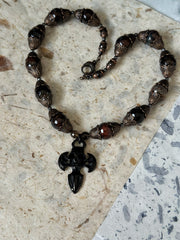 Agate Skull Dagger Necklace