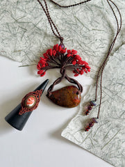 Flamboyan with Golden Red Pietersite