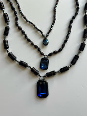 Crystal Black Lip Shell and Hematite Necklace