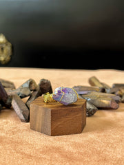 Aura Quartz Brass Ring