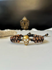 Skull Double Beaded Bracelet