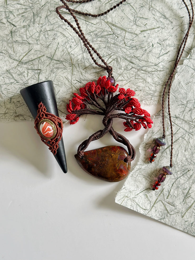 Flamboyan with Golden Red Pietersite