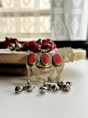 Unique Ethnic Afghan Horse Coral Necklace