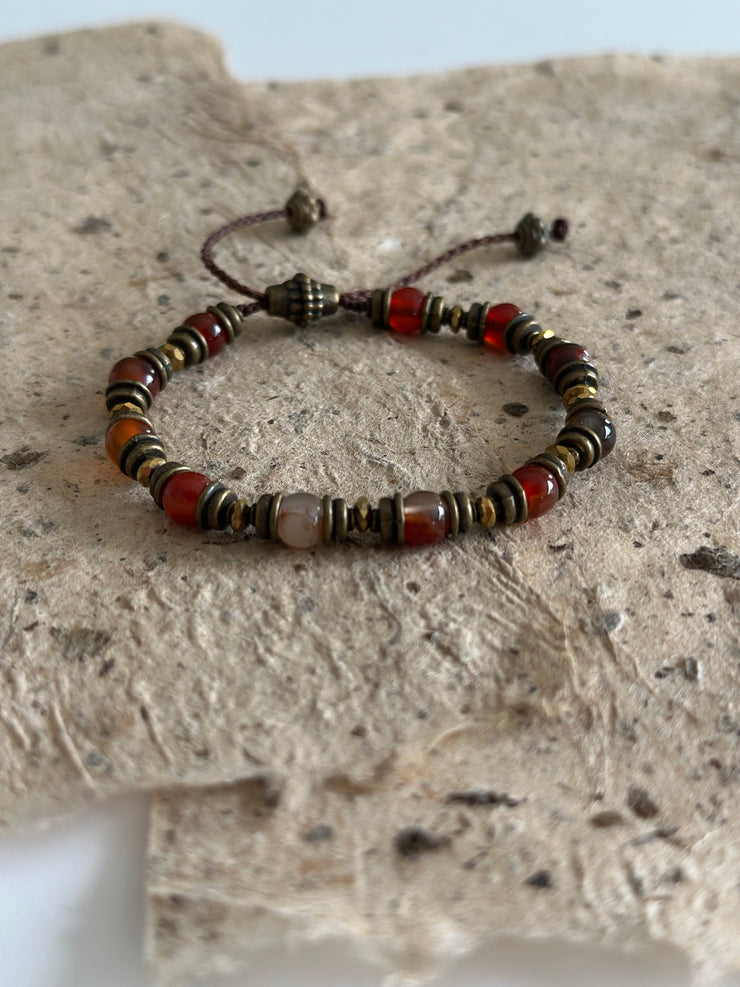 Agate and Hematite Bracelet