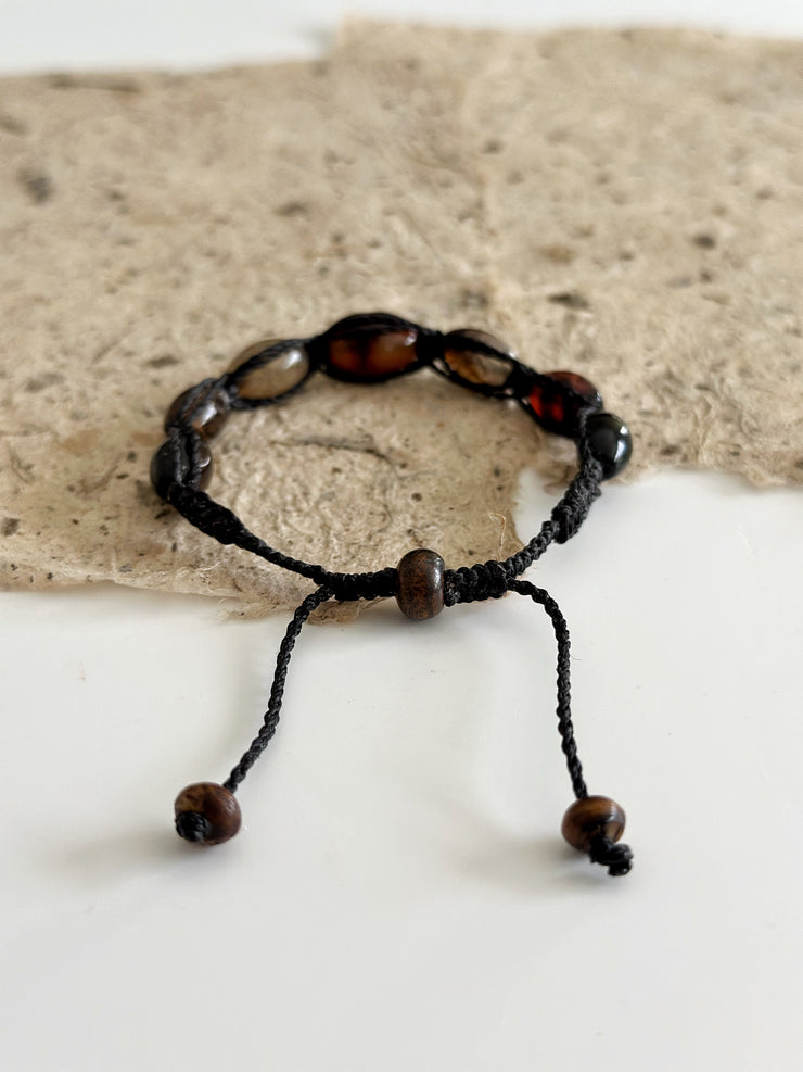 Agate Macrame Bracelet
