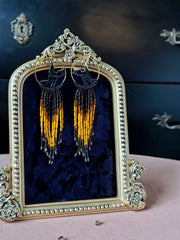 Spooky Season Beaded Fringe Earrings