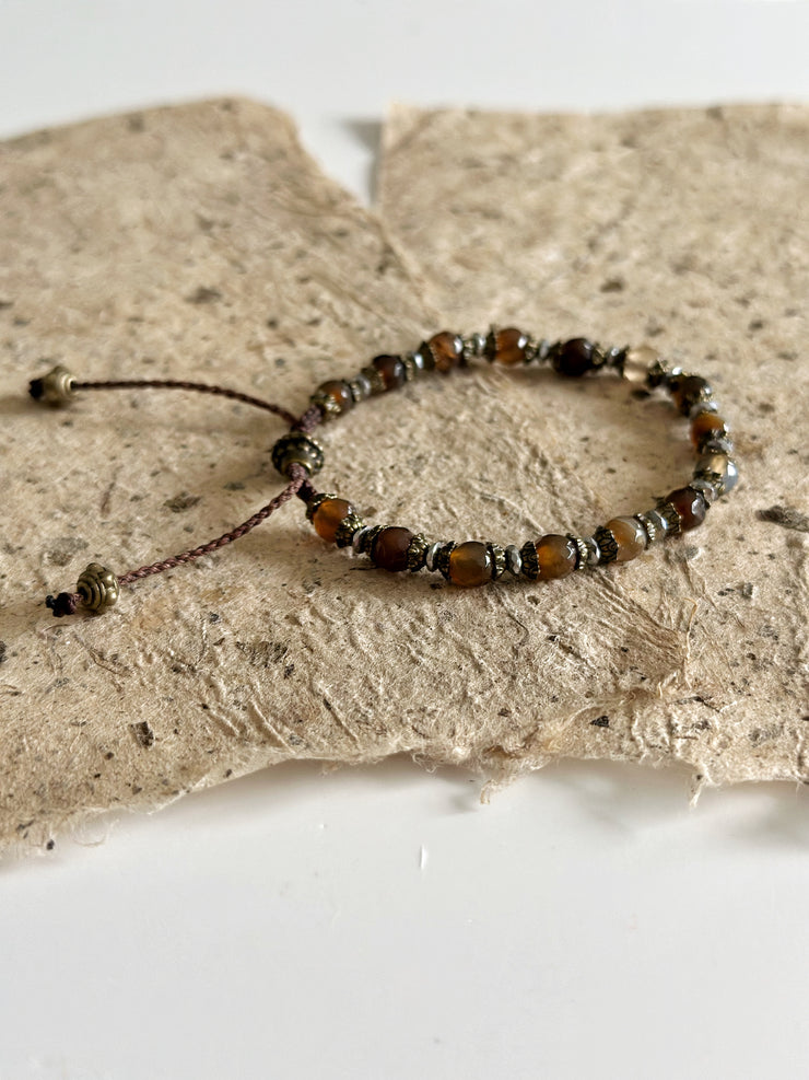 Agate and Hematite Bracelet