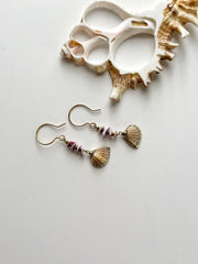 Gold Dipped Shell Earrings