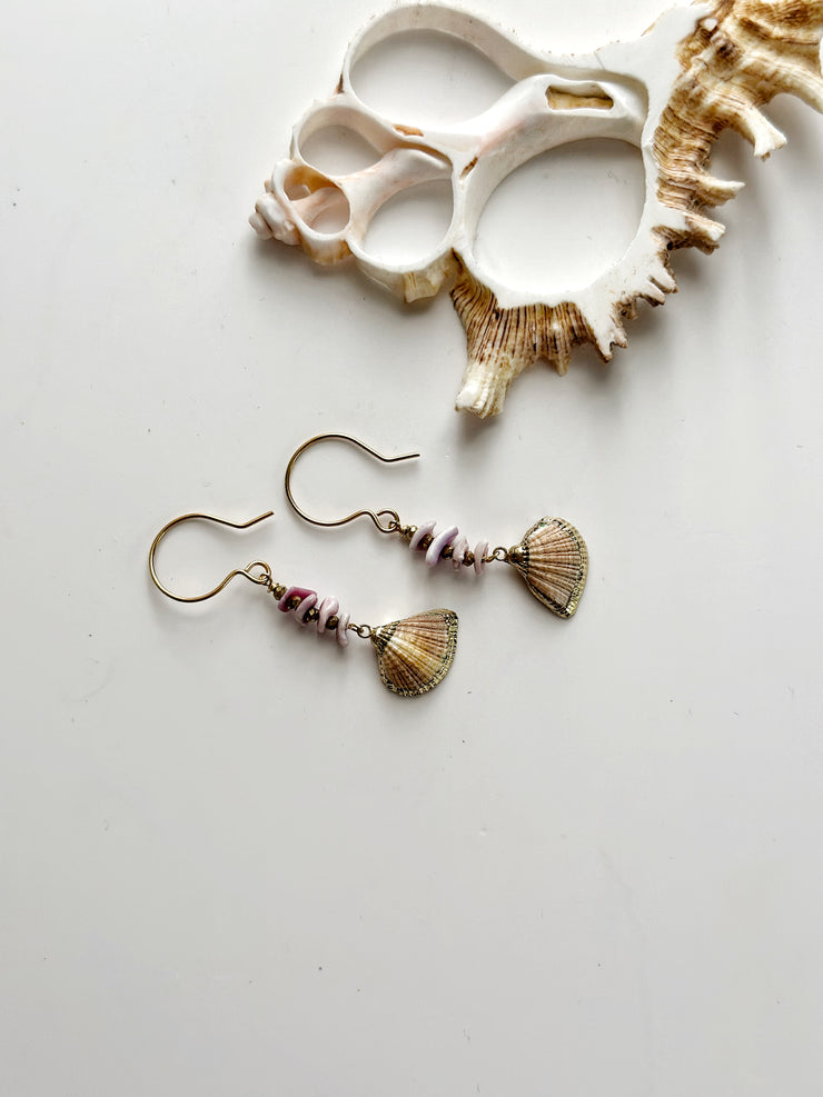 Gold Dipped Shell Earrings