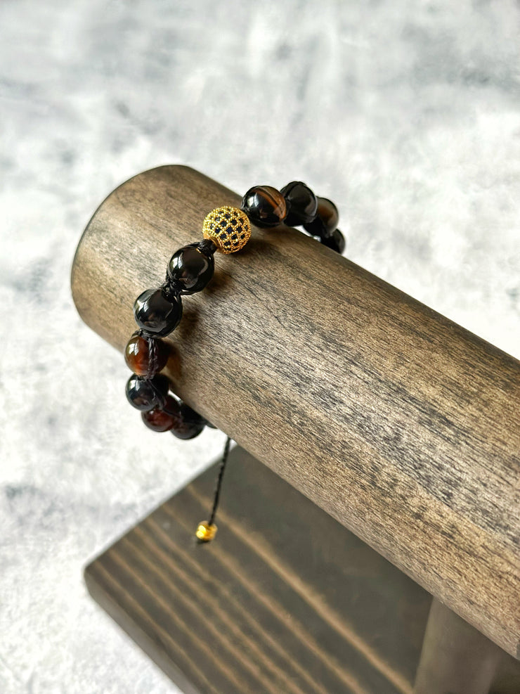 Gold Agate Adjustable Bracelet